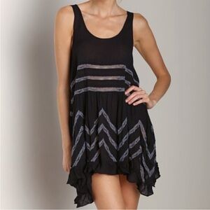 Intimately Free People Trapeze Slip Dress Black Lace XS